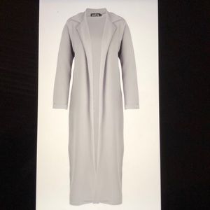 Crepe longline duster